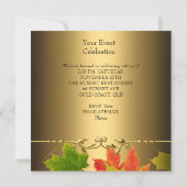 Gold Red White - herfst leveert legant Kaart (Achterkant)