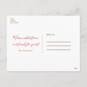 Gold & Red Winter Warm Wishes Holiday Moderne Foto Feestdagenkaart (Achterkant)