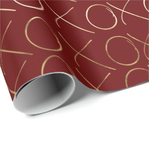 Gold Red XOXO Cadeaupapier