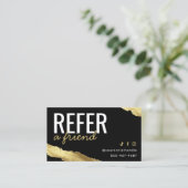 Gold Refer een vriendenkaart Visitekaartje (Staand voorkant)