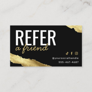 Gold Refer een vriendenkaart Visitekaartje