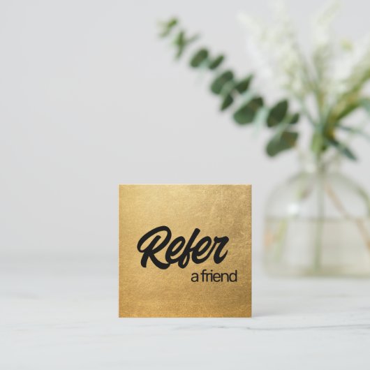 Gold Refer een vriendenkaart voor doorverwijzing Aanbevelingskaartje (Staand voorkant)