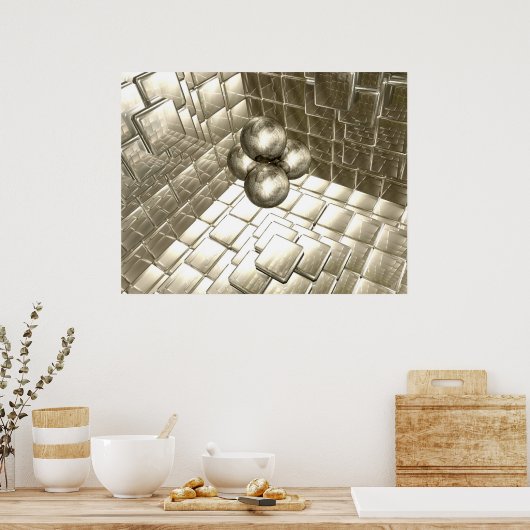 Gold Reflecterende kamer Poster (Keuken)