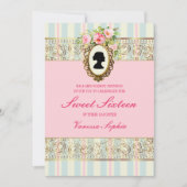  Gold Regency Sweet Sixteen Invitation Kaart (Voorkant)