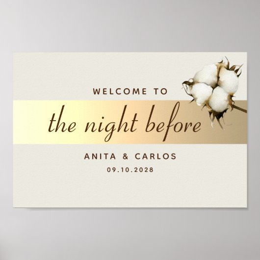 Gold Rehearings Welkomstwoord Poster (Voorkant)