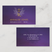 Gold Reiki — Healing Symbool in Lotus Petals Visitekaartje (Voorkant / Achterkant)