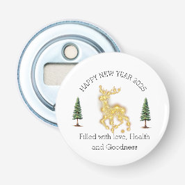 Gold Reindeer Bottle Opener – Elegant Holiday Bar 