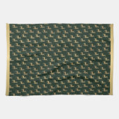 Gold Reindeer Winter Wonderland Kitchen Towels Theedoek (Horizontaal)