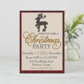 Gold Reindekerst Kaart (Staand voorkant)