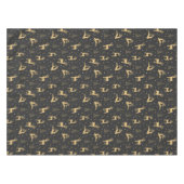 Gold Reindekerst Tablecloth Tafelkleed (Voorkant (Horizontaal))