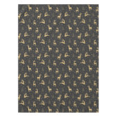 Gold Reindekerst Tablecloth Tafelkleed (Voorkant)