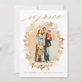 Gold Rejoice-kerstkaart met kerstmis Feestdagenkaart (Voorkant)