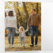 Gold Rejoice-script | Roodgieters | Foto Drieluik Kaart (Binnenzijde eerst)