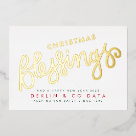 Gold Religieuze kerstcadeautjes voor zakelijk gebr Folie Feestdagenkaart