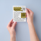 Gold Removal Van, verwijderend Bedrijf Adverteren Flyer (Hand)