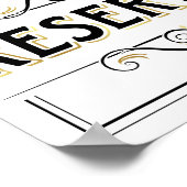  Gold RESERVED Sign Print (Hoek)