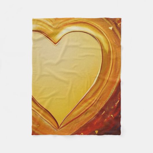 Gold Resonating Heart Blanket Fleece Deken (Voorkant)