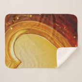 Gold Resonating Heart Sherpa Blanket Sherpa Deken (Voorkant (horizontaal))