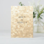Gold Response Kaart op bruiloft uitnodiging (Staand voorkant)