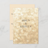 Gold Response Kaart op bruiloft uitnodiging (Voorkant / Achterkant)