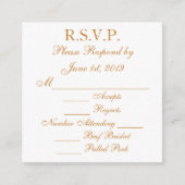 Gold Response RSVP-kaarten Informatiekaartje (Voorkant)