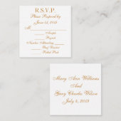 Gold Response RSVP-kaarten Informatiekaartje (Voorkant / Achterkant)