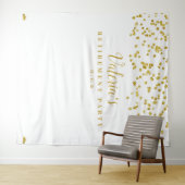 Gold Retirement Party Backdrop, Photo Booth Prop Wandkleed (In Situ (horizontaal))