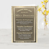  Gold Retirement Sign - Kantoorhumor Kaart (Gele Bloem)