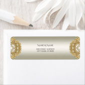 Gold retouradreslabel etiket (Insitu)