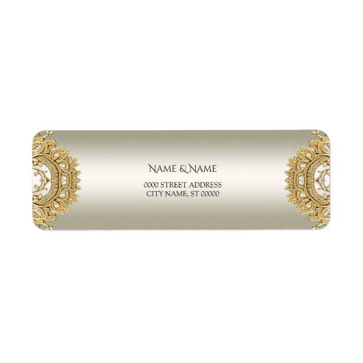 Gold retouradreslabel etiket (Voorkant)