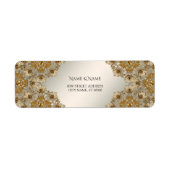 Gold  retouradreslabel etiket (Voorkant)