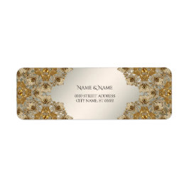 Gold retouradreslabel etiket