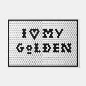 Gold Retriever Goldendoodle Hondenliefhebber Deurmat (Voorkant)