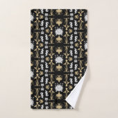 Gold Retro Art Nouveau Print Bad Handdoek (Handdoek)