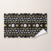 Gold Retro Art Nouveau Print Bad Handdoek (Handdoek)