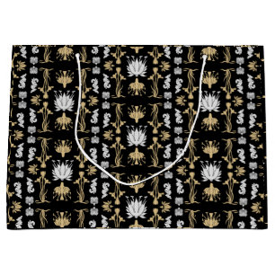 Gold Retro Art Nouveau Print Groot Cadeauzakje