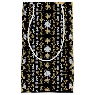 Gold Retro Art Nouveau Print Klein Cadeauzakje