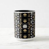 Gold Retro Art Nouveau Print Mok (Midden)