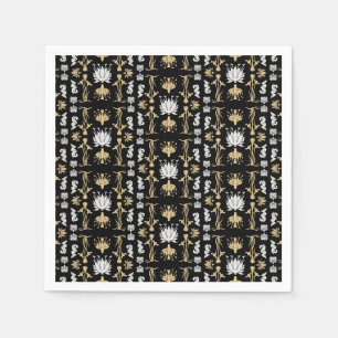 Gold Retro Art Nouveau Print Servet