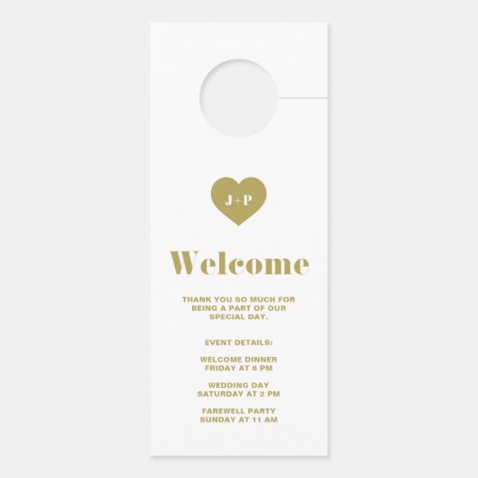 Gold Retro Bold Typografie verstoort het huwelijk  Deurhanger (Achterkant)