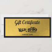 Gold Retro Business Logo Cadeaubon Voucher (Voorkant)