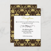 Gold Retro Formal Flourish - Uitnodiging tot ontva (Voorkant / Achterkant)
