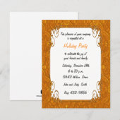 Gold Retro Holiday Uitnodiging (Voorkant / Achterkant)