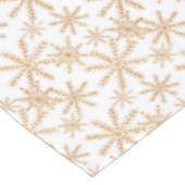 Gold Retro Snowflake Pattern Holiday Tafelkleed (Gekanteld)