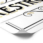 Gold RETROOM-gebarentaal afdrukken Poster (Hoek)