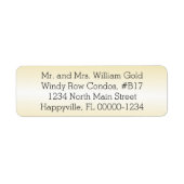 Gold Return-adres bedrukte of lege labels (Voorkant)