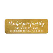 Gold Return-adres Etiket (Voorkant)