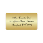 Gold Return-adreslabel Etiket (Voorkant)
