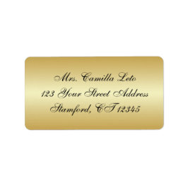 Gold Return-adreslabel Etiket