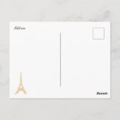 Gold Rhinestones Eiffeltoren Briefkaart (Achterkant)